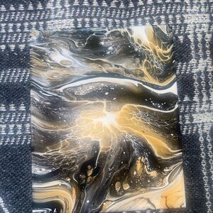 Abstract Gold and Black Canvas Art